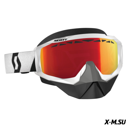 Очки HUSTLE SNOW CROSS white/black enhancer red