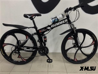 Велосипед складной на литых дисках стиль Хамер черный