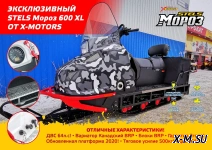 Снегоход STELS Мороз 600XL CVTech CAMO BLACK  2023