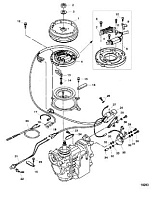 Электрика 2-х тактного ПЛМ MERCURY 9.9 M TMC Серийный номер от 0N059858 и выше