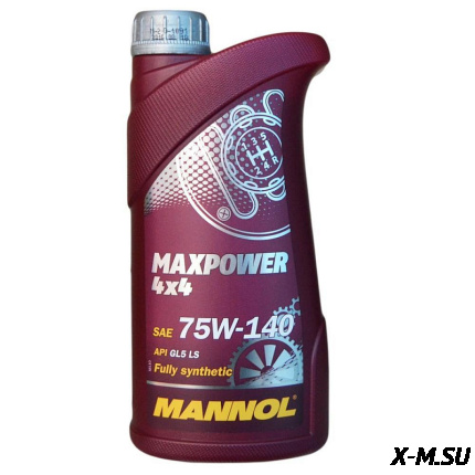 Масло MANNOL транссмис 75w140 син. Maxpower 4*4 1л SG10200  НЕ МАРК
