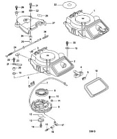 Ручной стартер 4-Х ТАКТНОГО ПЛМ MERCURY 15 Carb(2CYL) Серийный номер от 0R235949 и выше