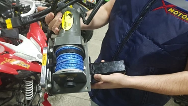 Система быстрого съёма лебедки для снегохода